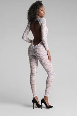 FlashbackCatsuit manches longues dos ouvert