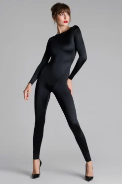 French KissCatsuit dos ouvert manches longues