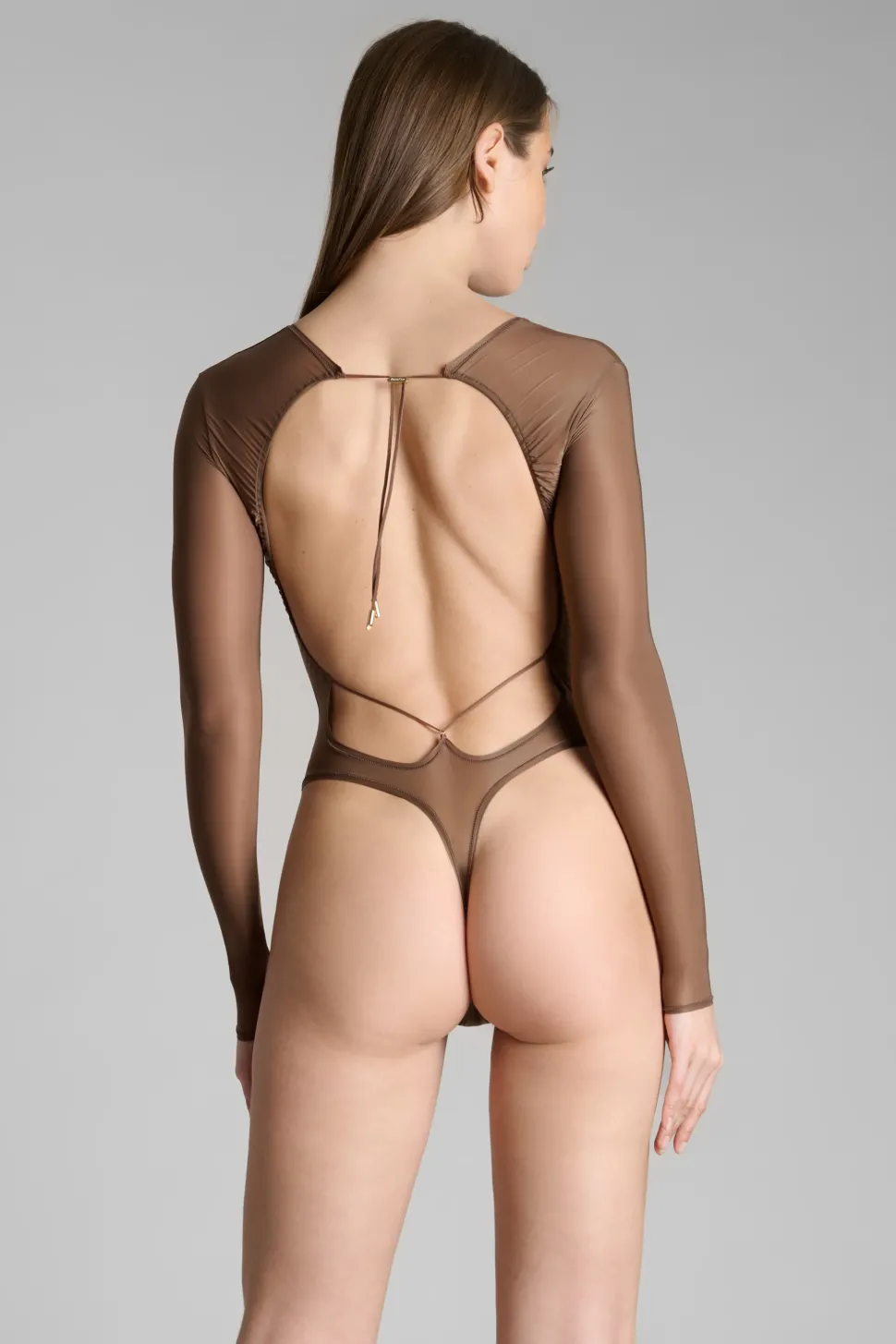 French Kiss LightBody string dos ouvert manches longues