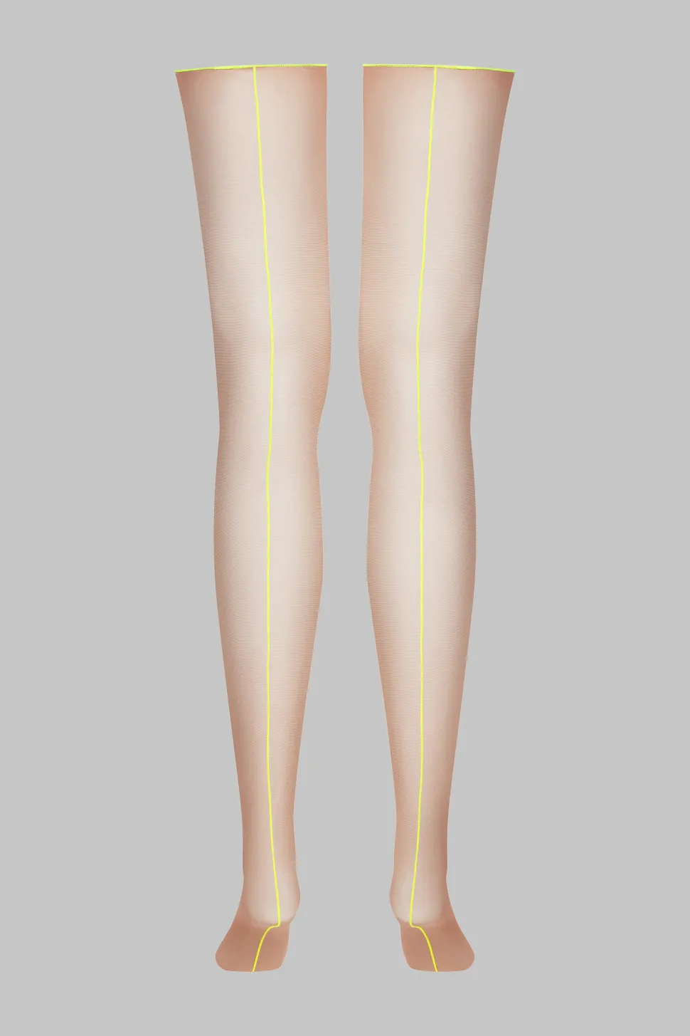 LegwearBas coupés roulés couture fluo 20D