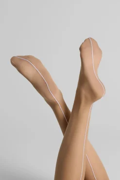 LegwearBas coupés roulés couture 20D
