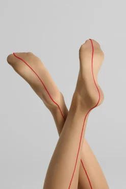 LegwearBas coupés roulés couture 20D