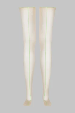LegwearBas coupés roulés couture fluo 20D