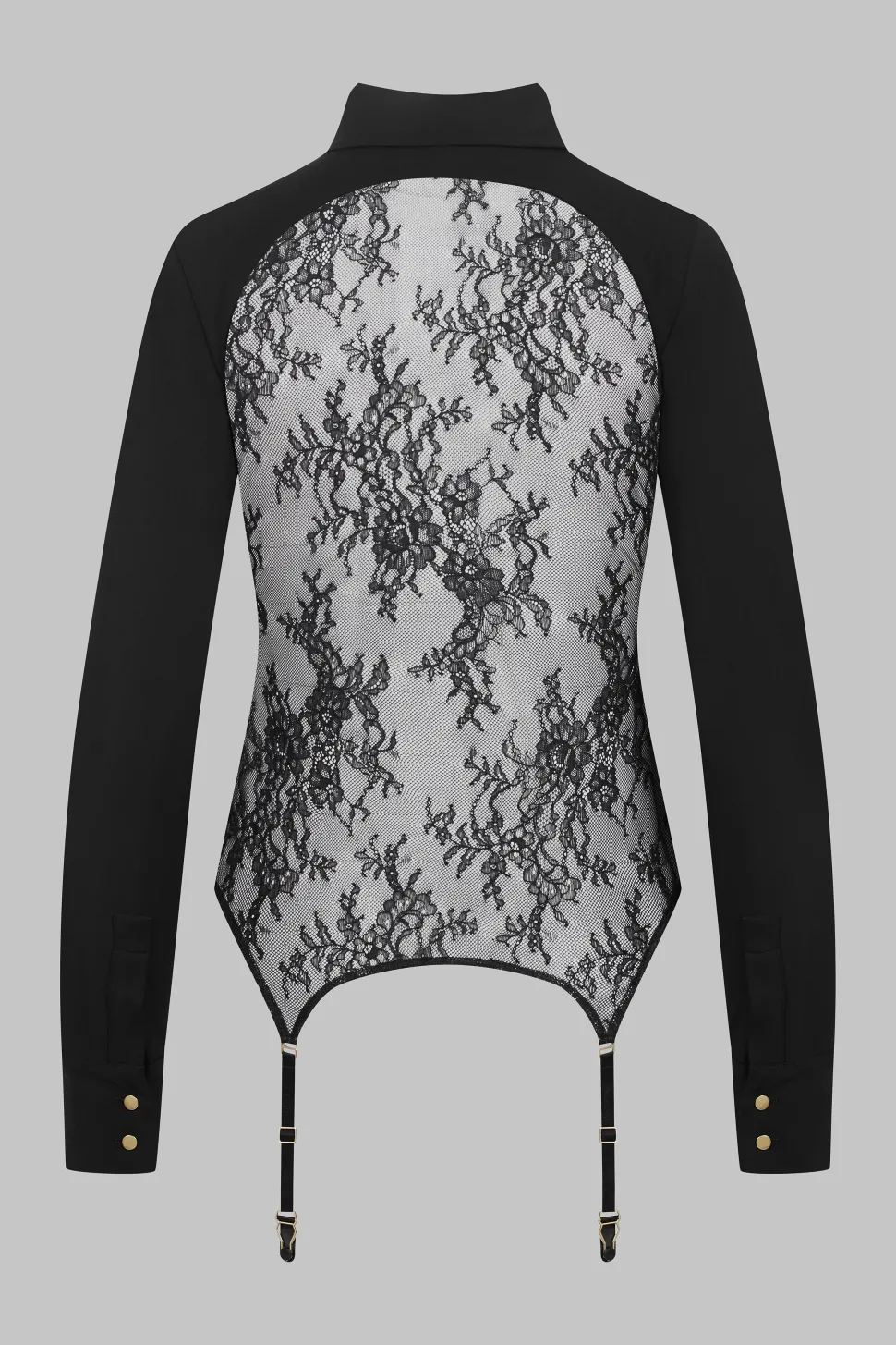 Le Vestiaire032 Chemise porte-jarretelles dos dentelle