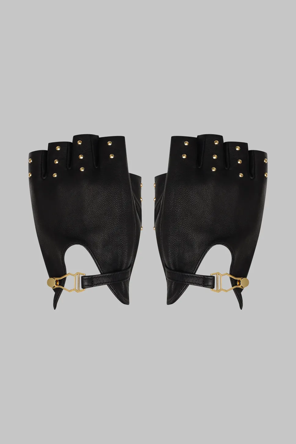 Mitaines cuir cloutées