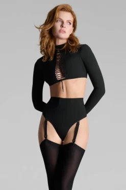 Nuit InfinieTanga taille haute porte-jarretelle