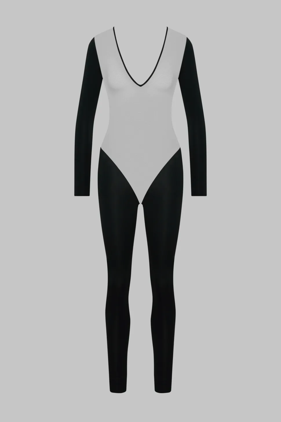 Pure TentationCatsuit manches longues dos transparent